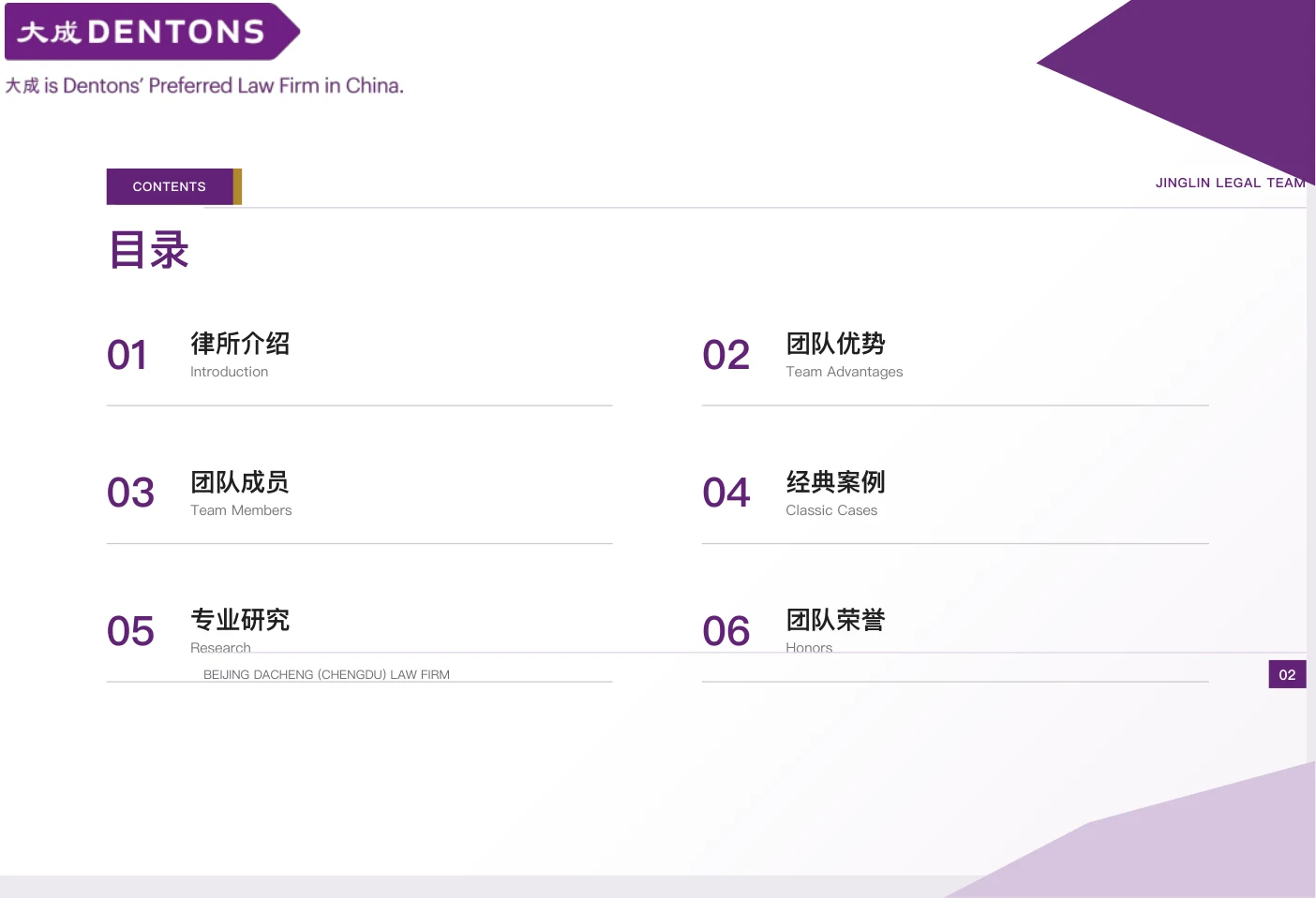 敬霖律师团队介绍册第2页