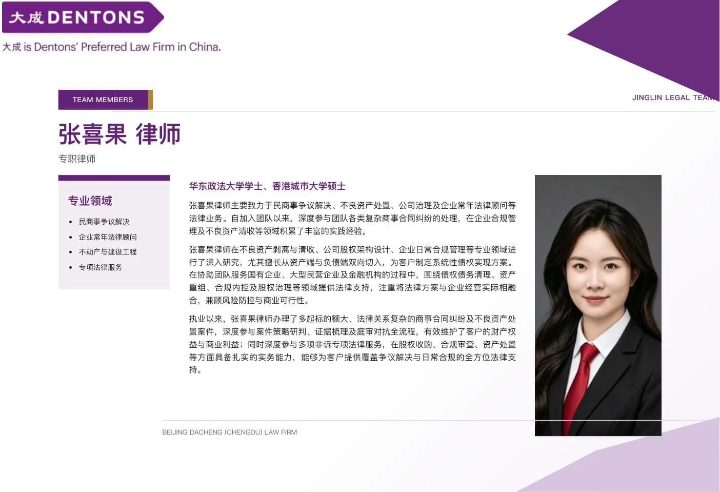 敬霖律师团队介绍册第13页